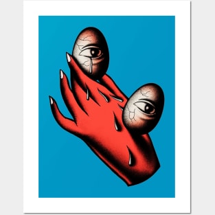 hand face tattoo Posters and Art